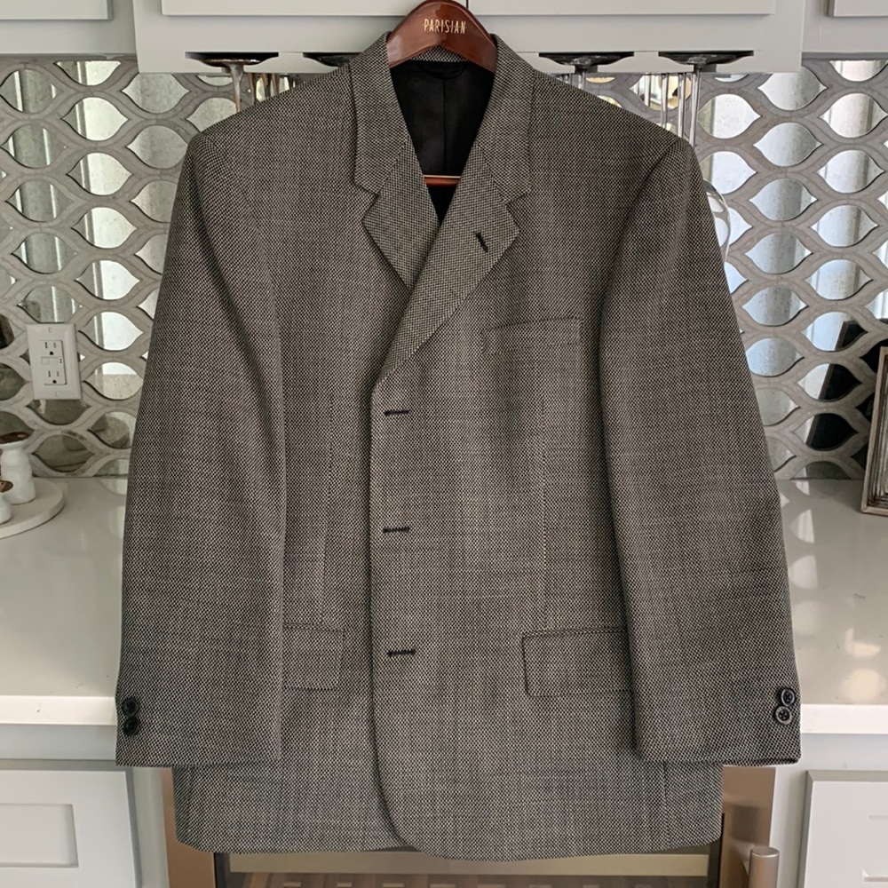 Kenneth Cole black and white tweed sport coat 42R